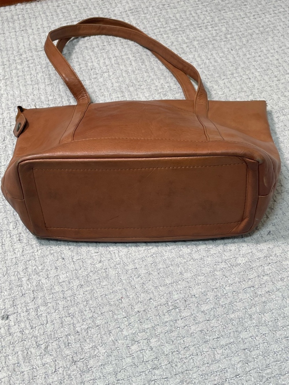Vintage Y2K Wilson’s Adventure Bound Brown Leather Two Handle Purse Bag Tote - Picture 5 of 16